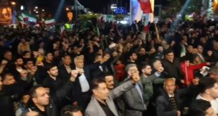 راهپیمایی مردم کوهدشت در پنجاه و هشتمین شب حماسه خیابان