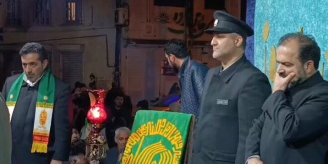 پنجاه‌ و هشتمین تجمع شبانه مردم بناب با حضور خادمین حرم مطهر رضوی